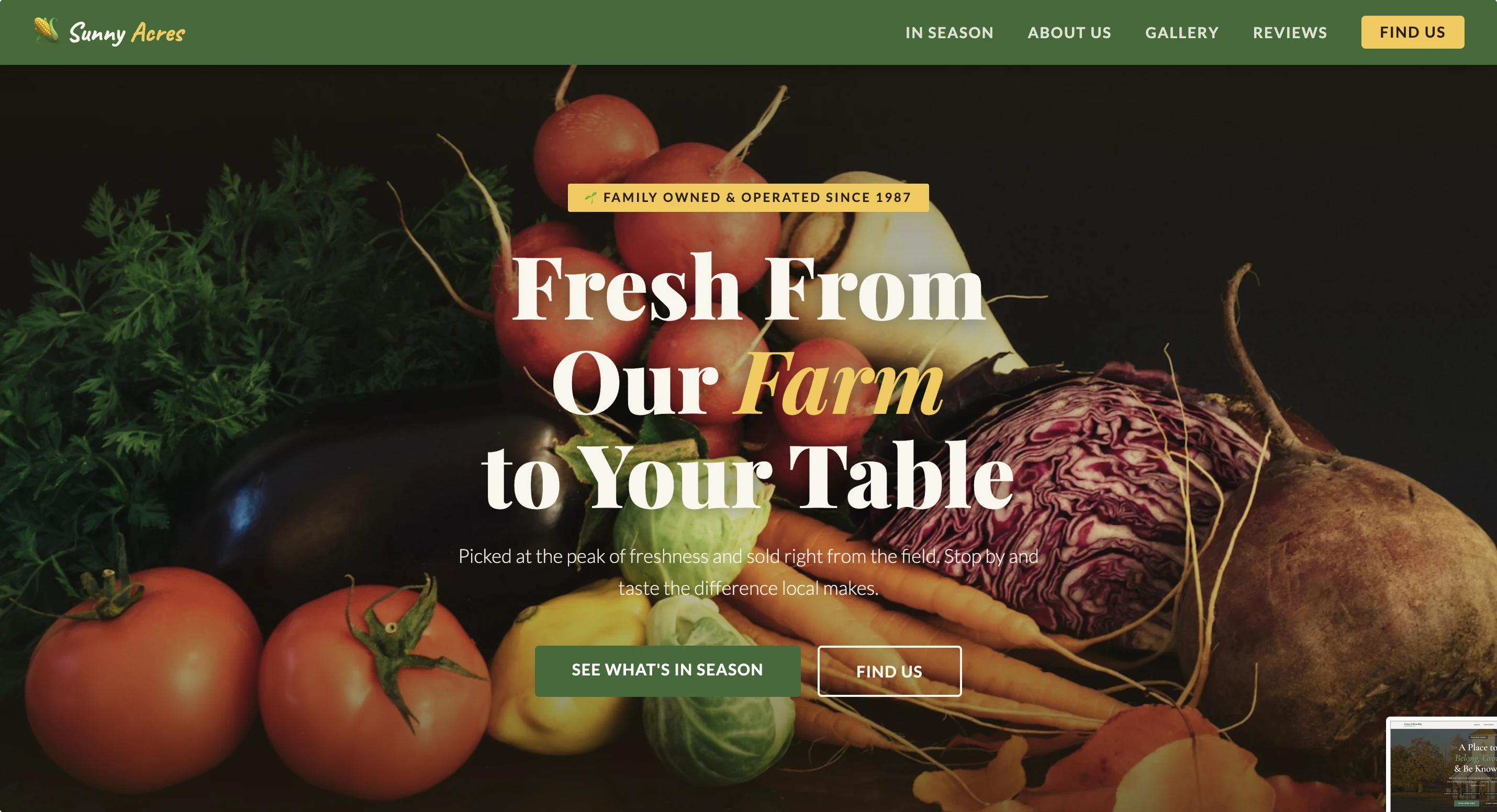Farm & Produce Sample Site