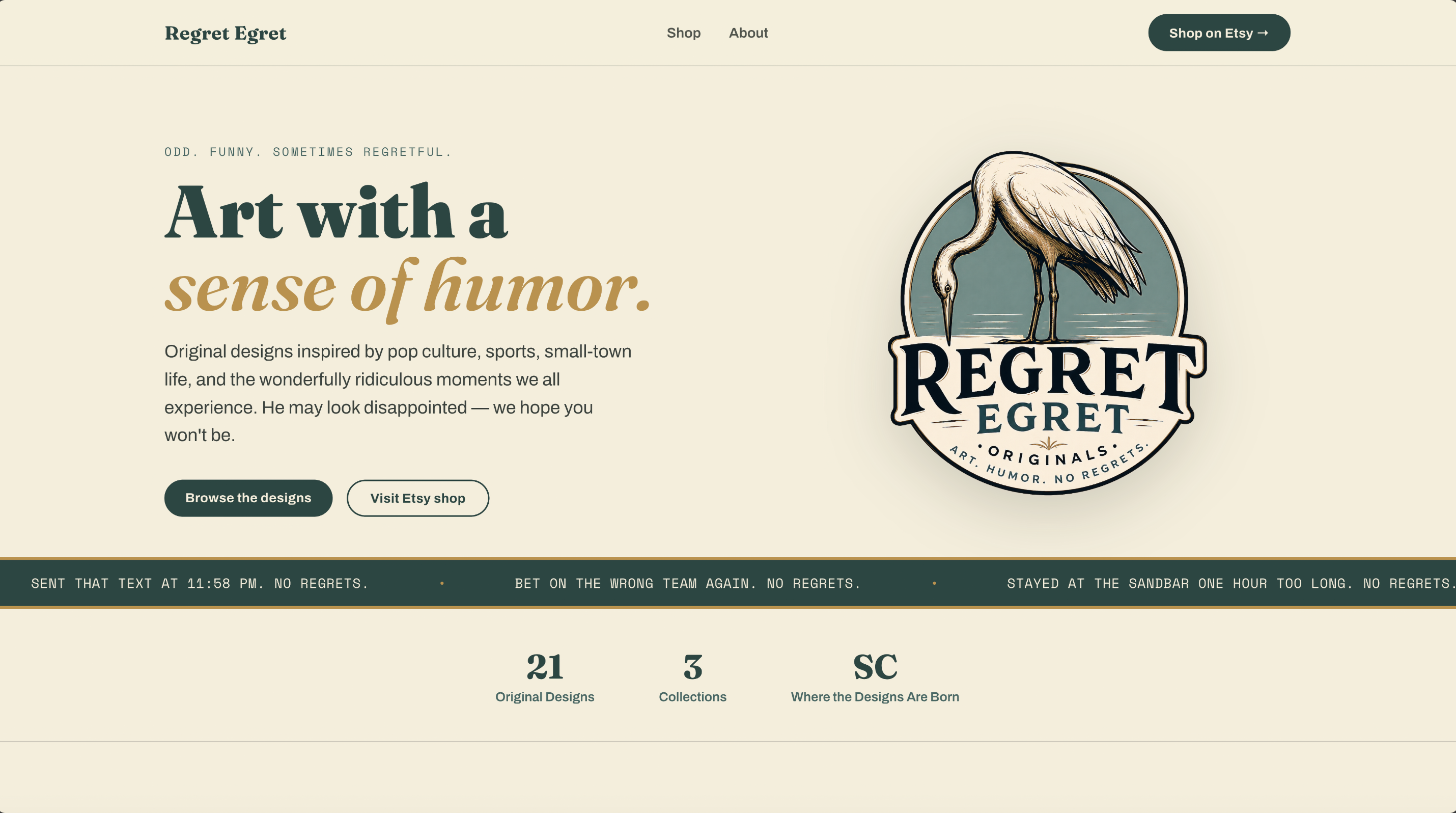 Regret Egret Originals