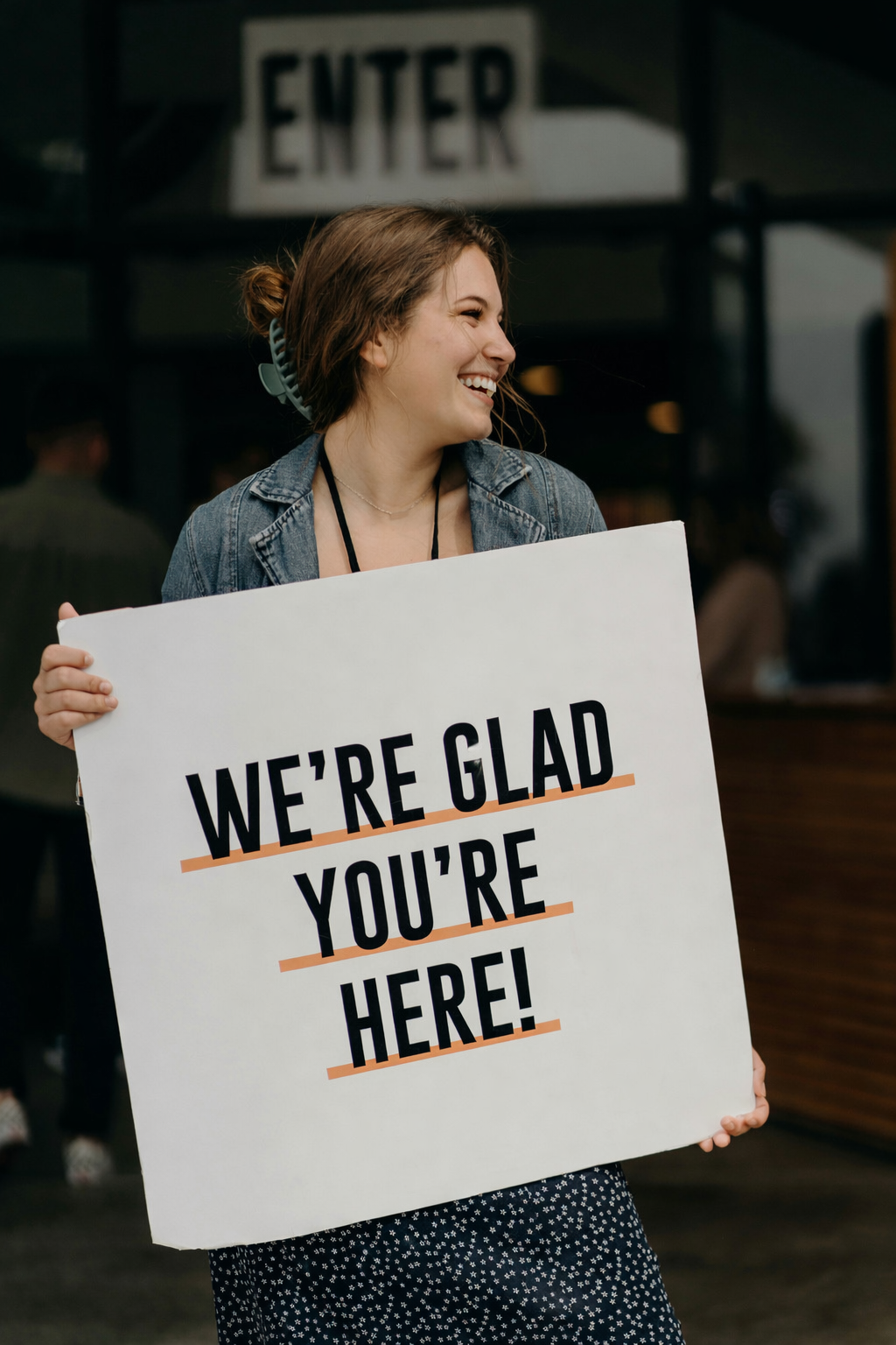 Welcoming new visitors at Grace Fellowship