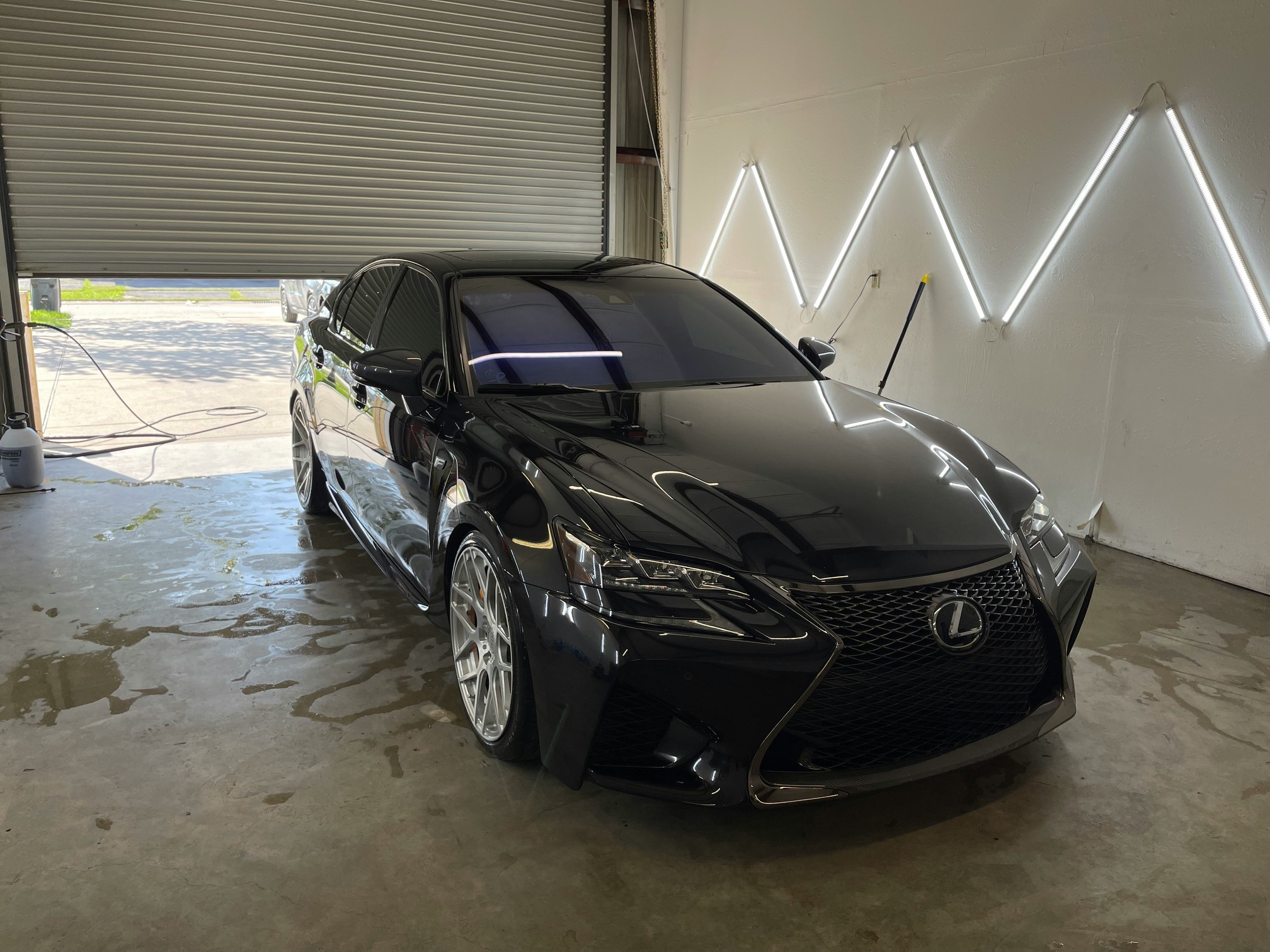 Tinted Lexus in shop